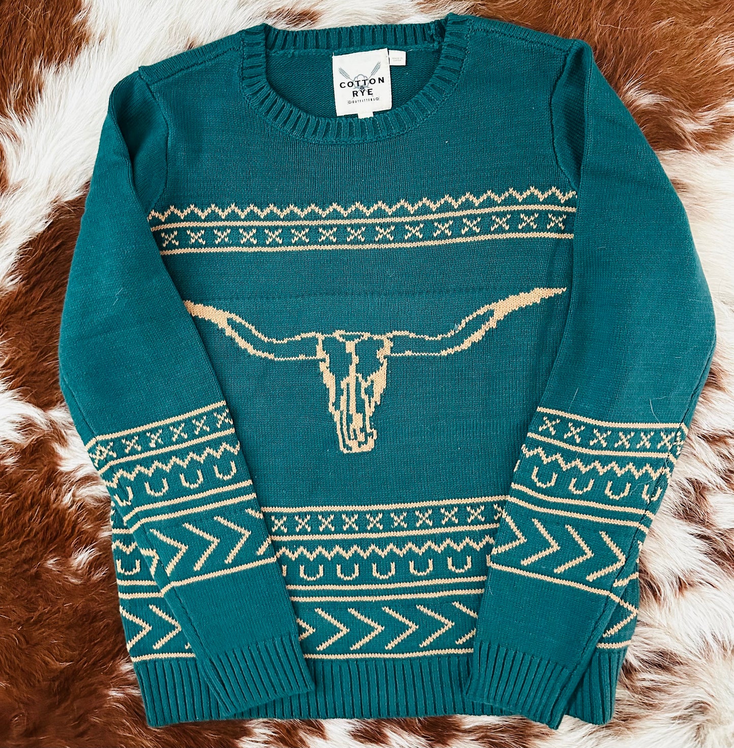 Longhorn Sweater in Spruce