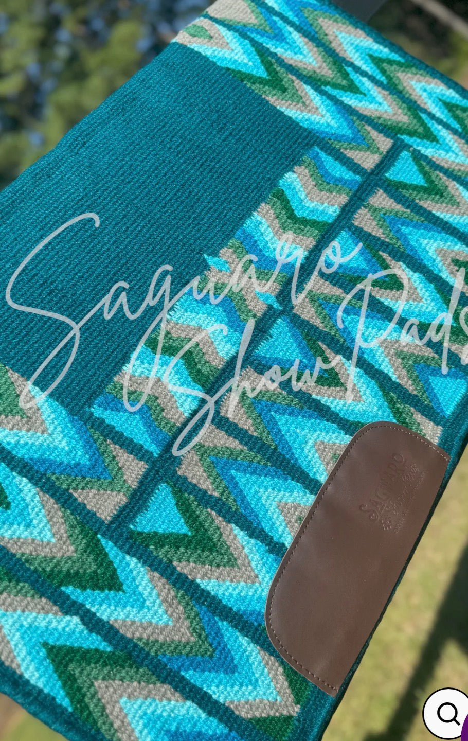 Ranch Pad-Aqua/Turquoise/Green 34x40