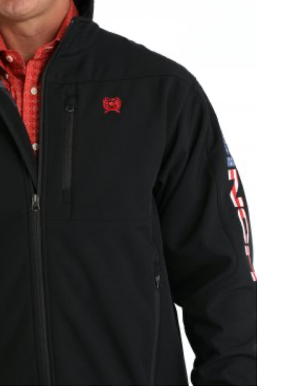 Cinch Men's Bonded Jacket-Black w/Patriotic Logo