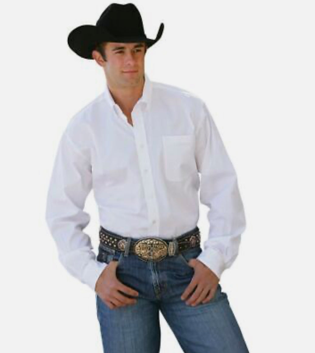 Cinch Cotton Longsleeved Shirt-White