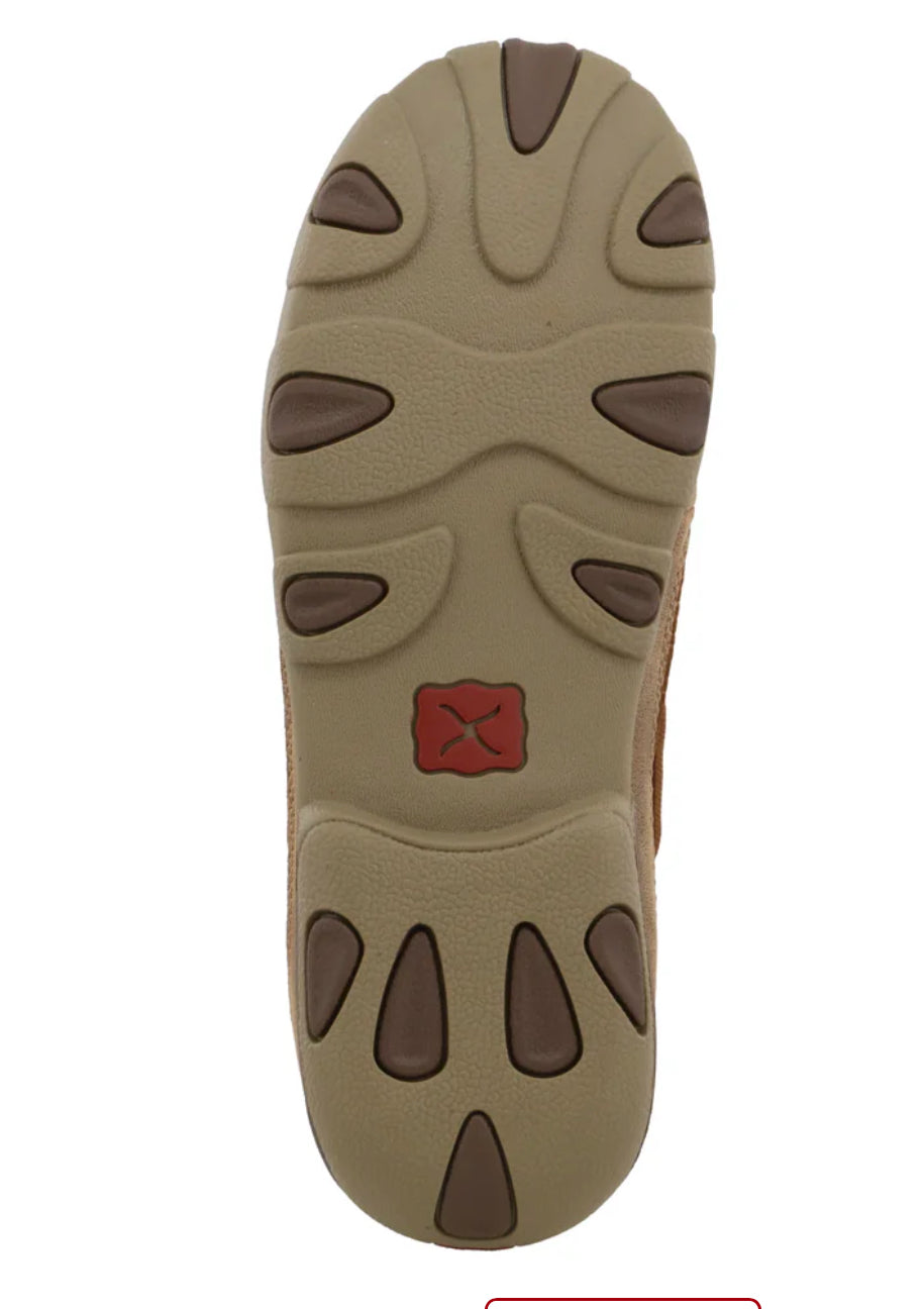 Twisted X Ladies Slip On Loafer-Chocolate Bomber/Tooled Brown