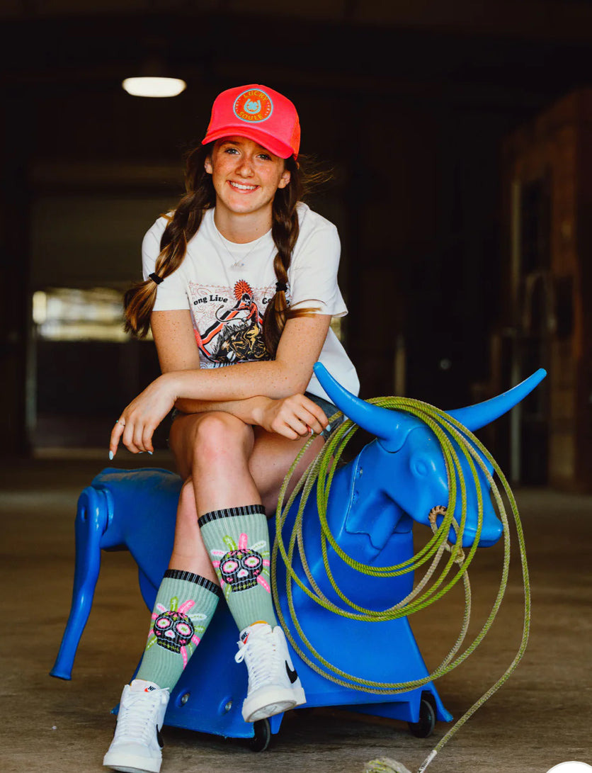 Lucky Chuck Socks-Don’t Walk In Fear/Sage