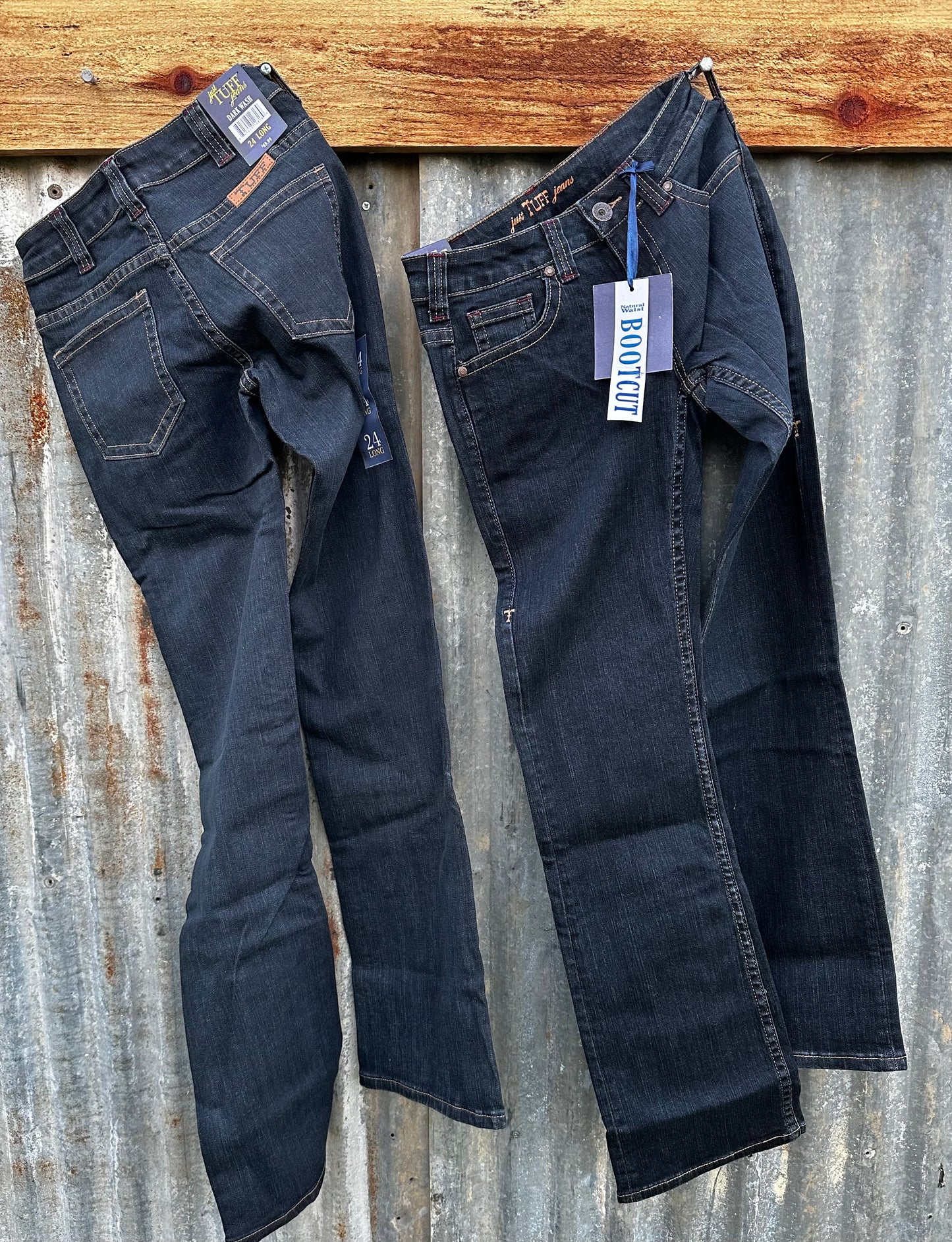 Cowgirl Tuff Ladies “Just Tuff” Dark Wash Boot Cut Jeans