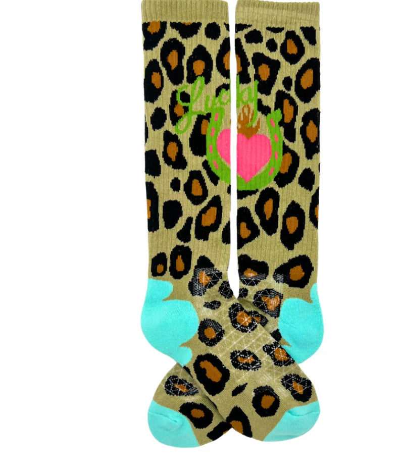 Lucky Chuck Socks-Lucky Leopard