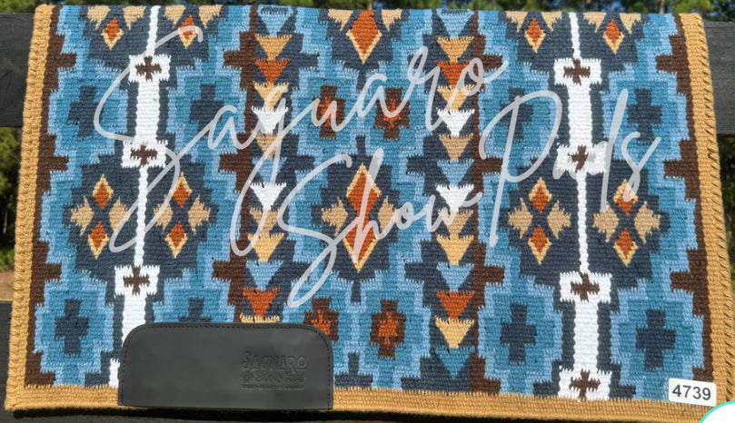 Ranch Pad-Navy/SkyBlue/Tan 34x40