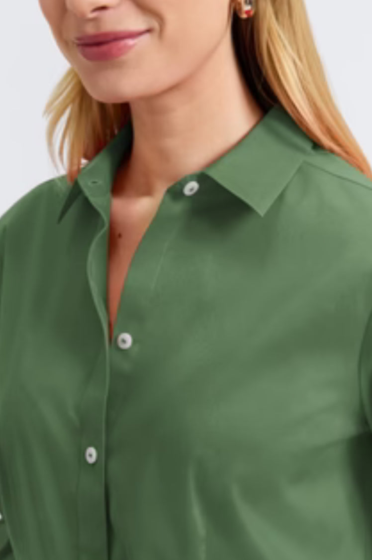 Foxcroft June Shirt in Basil