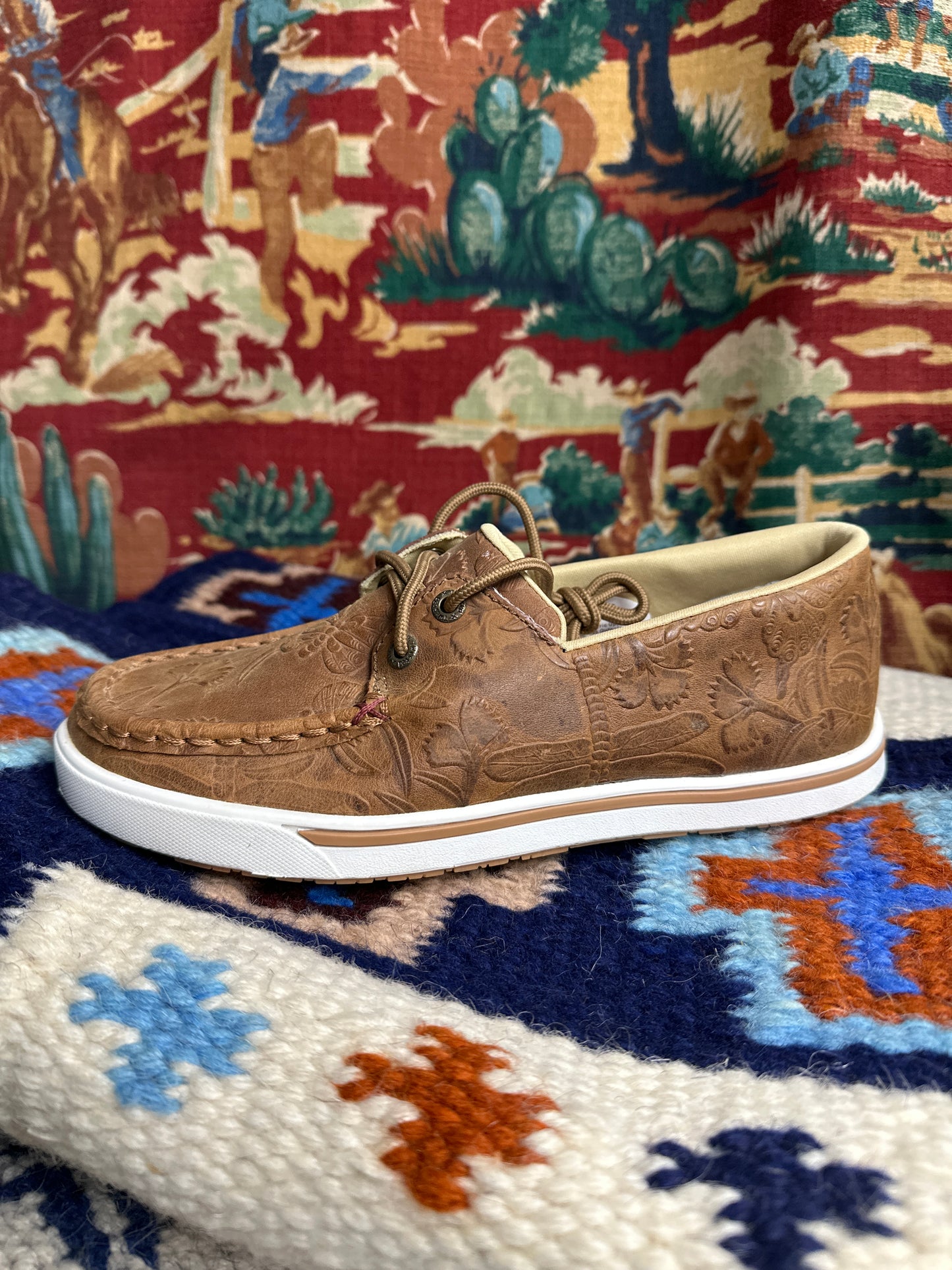 Ladies Twisted X Lion Boat Shoes