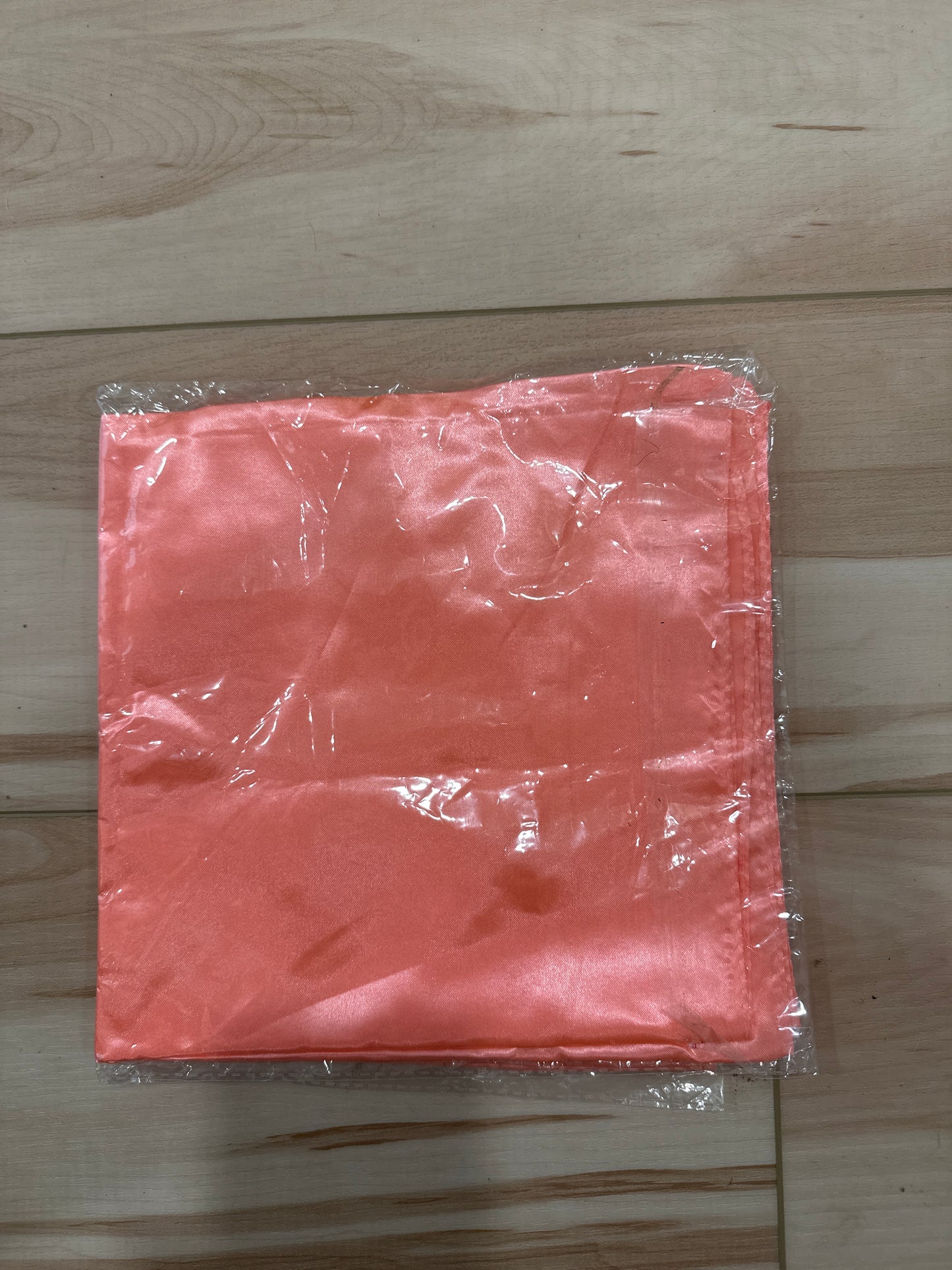 Bright Peach Wildrag 100%Silk 34.5 x 34.5