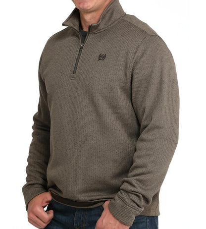 Cinch Men's Brown Quarter-Zip Fleece Sweater