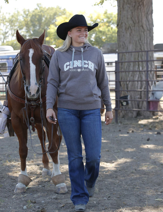 Cinch Hoodie-Brown