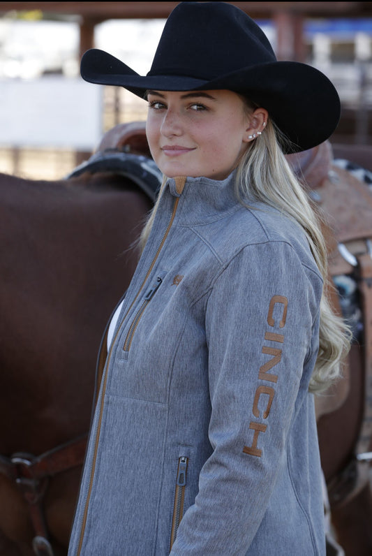 Ladies Cinch Bonded/Conceal Carry Jacket in Charcoal
