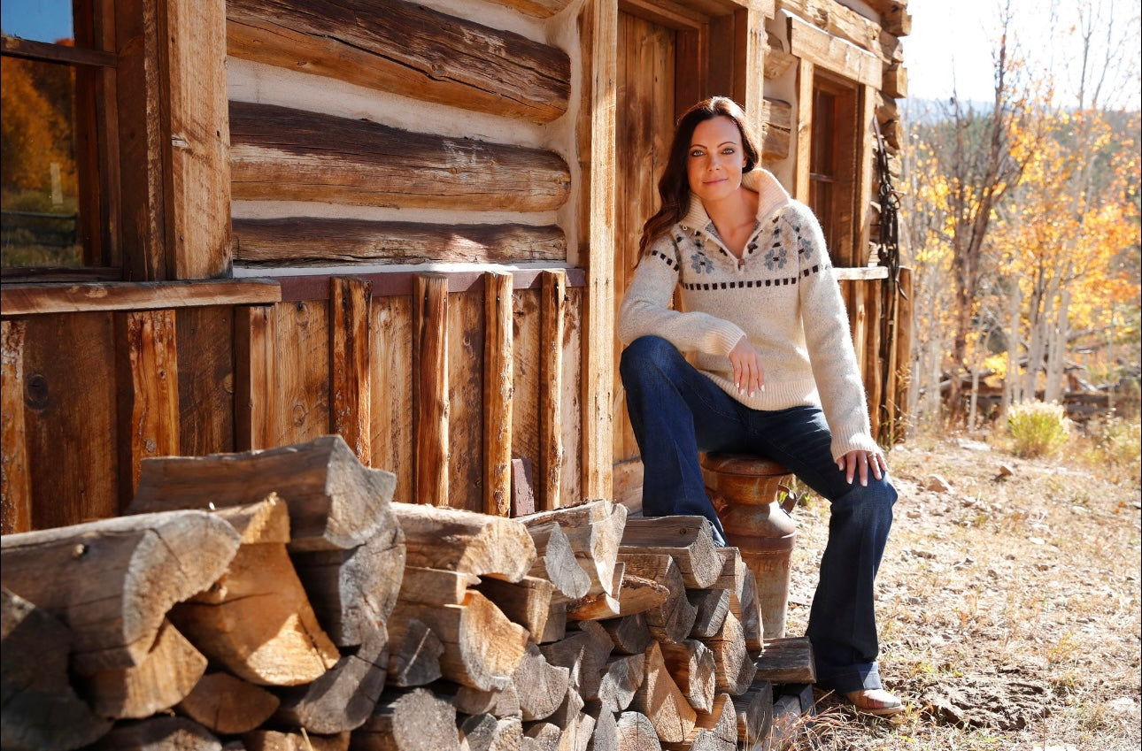 Cinch Ladies Cream Wool Pullover Sweater