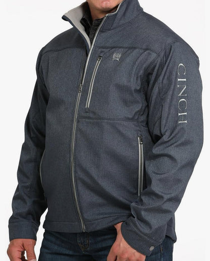 Cinch Mens Conceal Carry Bonded Jacket in Navy/Silver