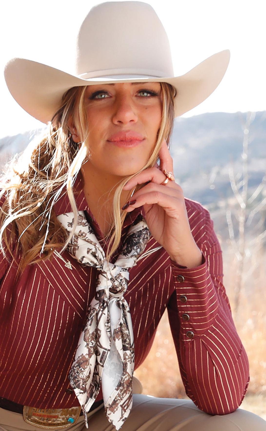 Cowboy Wildrag in Cream/Brown