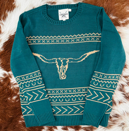 Longhorn Sweater in Spruce