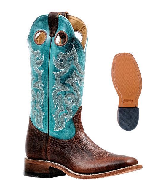 Ladies Boulet Boot in Utta Whisky w/Turquoise Upper