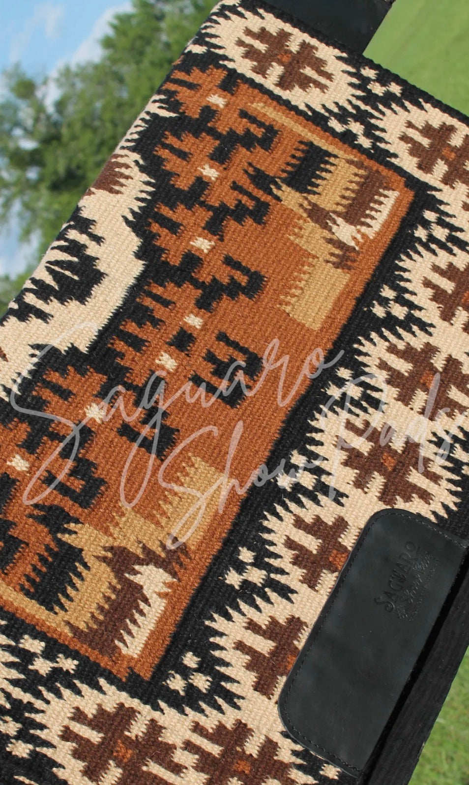 Saguaro #2830 Ranch Pad-Black/Chestnut Brown/Sand