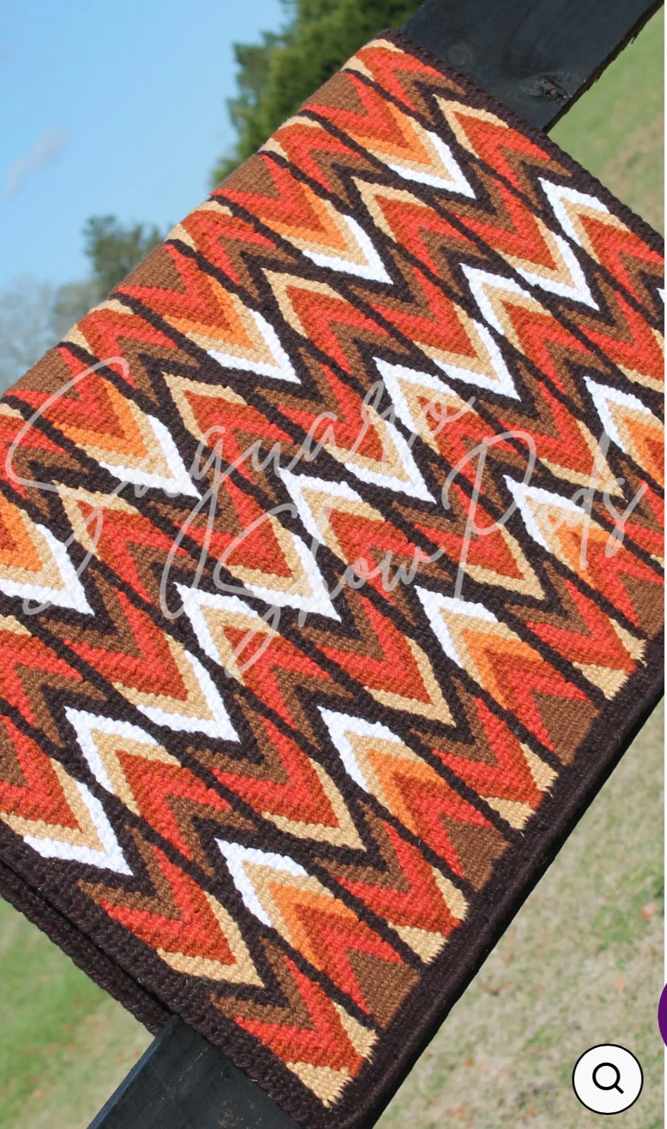 Saguaro #2585 Ranch Pad-Rust/Orange/Chocolate