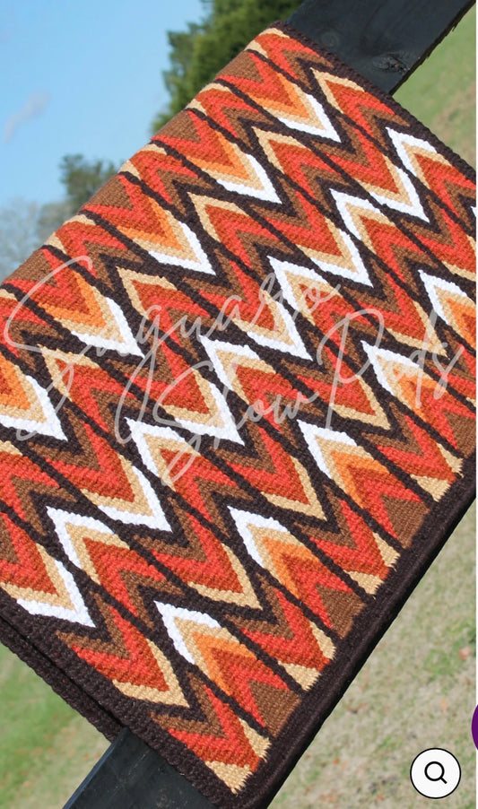 Saguaro #2585 Ranch Pad-Rust/Orange/Chocolate