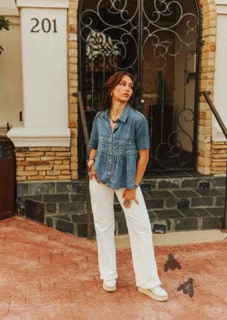 Loopty Lou Denim Top