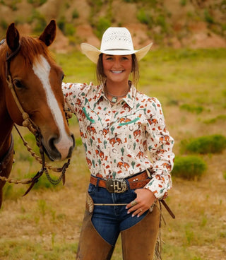Howdy Hanna Ranch Girl Dreams Snap Shirt