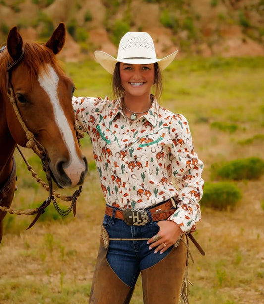 Howdy Hanna Ranch Girl Dreams Snap Shirt