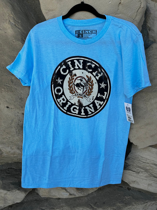 Cinch Mens “Cinch Original” Blue T-Shirt