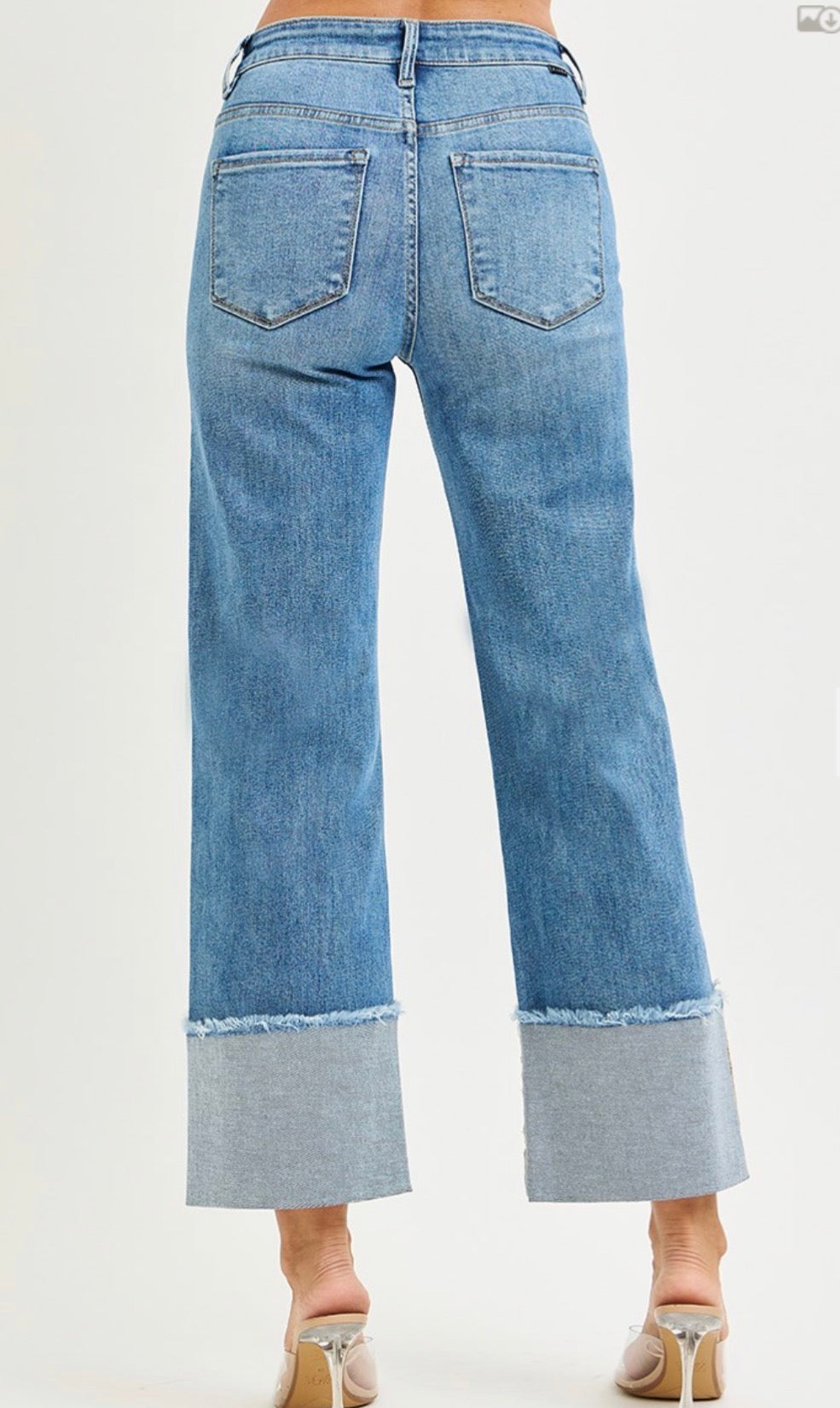 Mid Rise/MediumWash Cuff by Risen