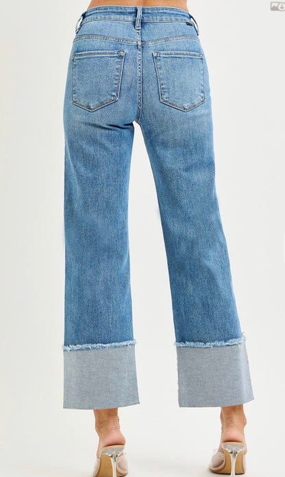 Mid Rise/MediumWash Cuff by Risen