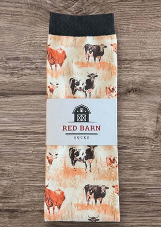 Moo'd Boost Red Barn Socks