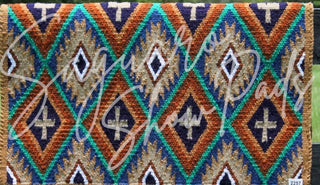 Saguaro Ranch Pad-Tan/Rust/Navy/Teal 34x40
