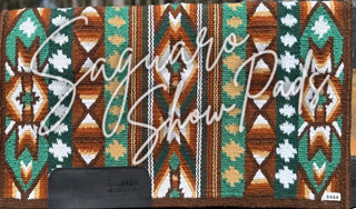 Saguaro Ranch Pad-Brown/Teal Green/Tan 34x40