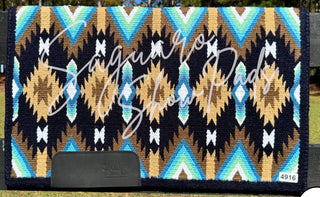Saguaro Ranch Pad-Black/Tan/Sky Blue/White 34x40