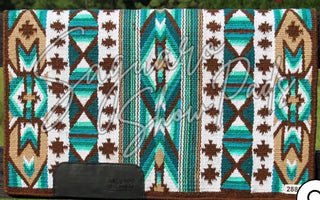 Saguaro Ranch Pad-Brown/Turquoise/White 34x40