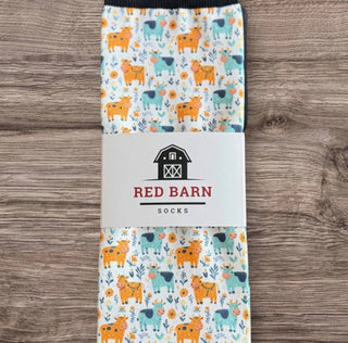 Red Barn Socks-Udderly Cute