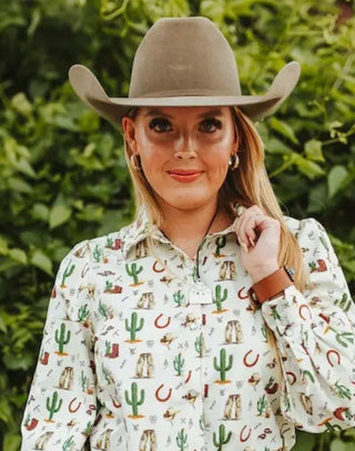 Lucky & Blessed "Rancher Chick" Snap Shirt