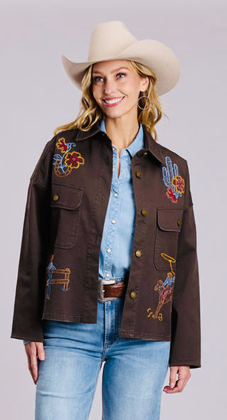 Stetson Women's Stretch Denim Canvas Utility Jacket