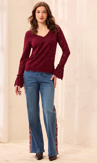 Tribal "Wear 2 Ways" Fancy Lace Top