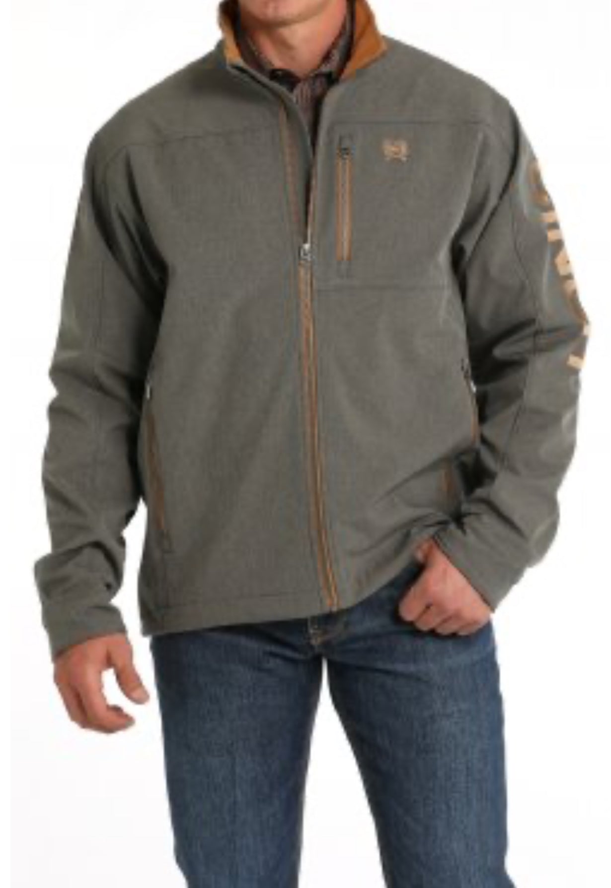 Men's Cinch Bonded Jacket in Charcoal/Copper