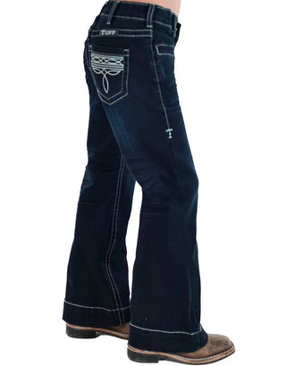 Girls Cowgirl Tuff BootStitchTrouser Jeans