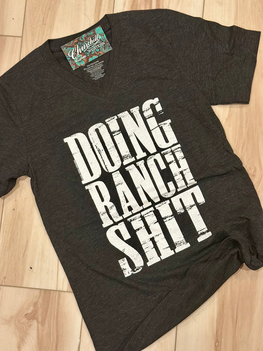 Doing Ranch Shit Tee in Charcoal black