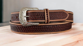 Basket Tooled Belt XWB-4