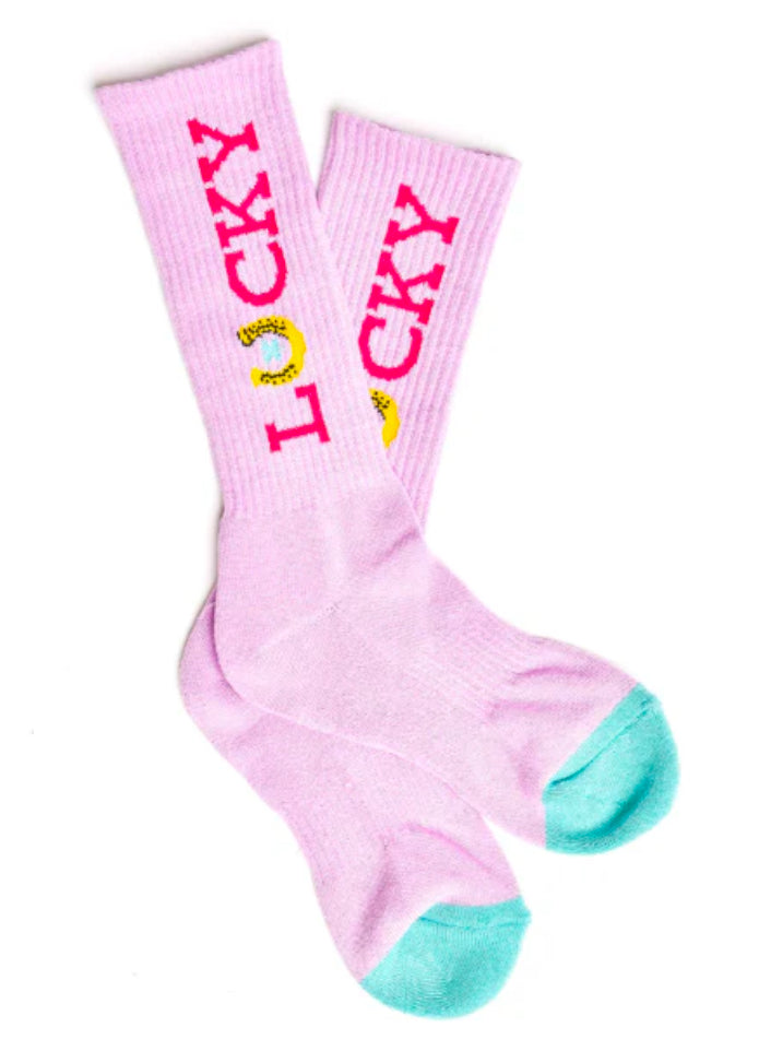 Lucky Chuck Socks-Lucky Lavender Light Pink