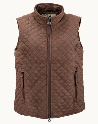 Outback Ladies Grand Prix Quilted Vest-Brown