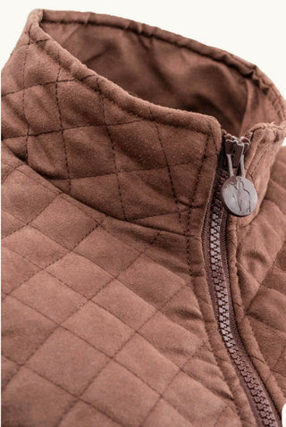 Outback Ladies Grand Prix Quilted Vest-Brown