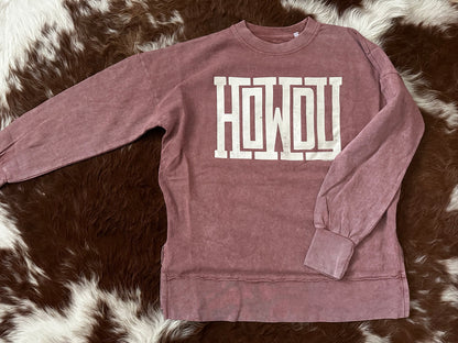 Howdy Sweatshirt in Clay