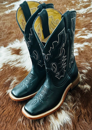 Boulet #9371 Ladies Boot in Silky Black 12"