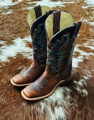 Boulet #7247 Ladies Boot in Shrunken Bomber w/Damiana Moka Upper 13"