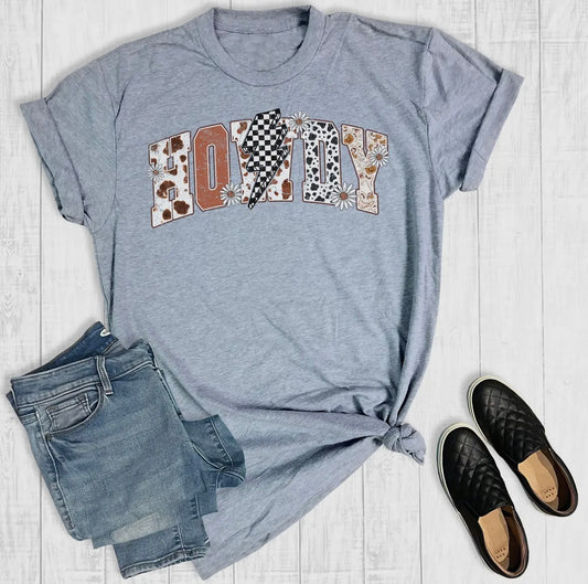 Western Howdy-Gray T-Shirt