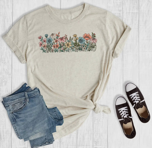 Wildflowers-Cream T-Shirt